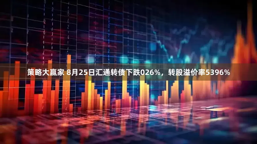 策略大赢家 8月25日汇通转债下跌026%，转股溢价率5396%